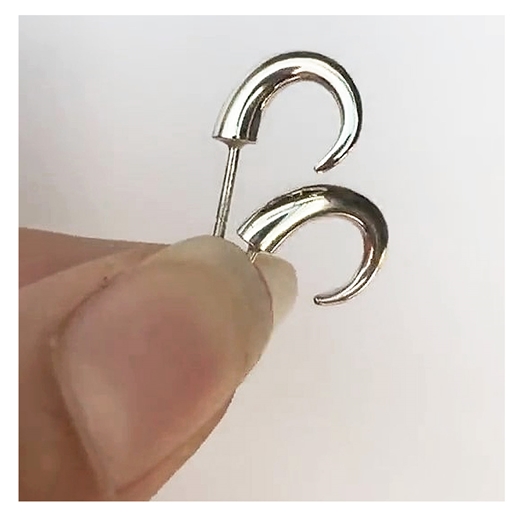 Small Silver Wiggly Hoops