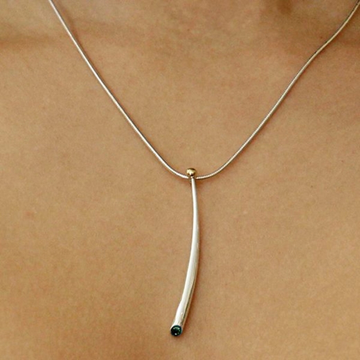 Long curved wiggly pendant