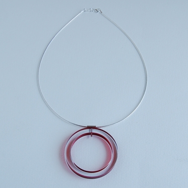 circle necklace red