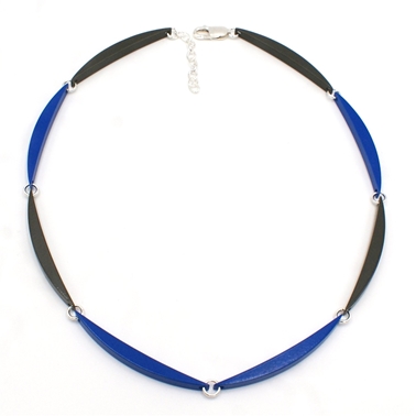 Ultramarine & Graphite Luna Link Necklace