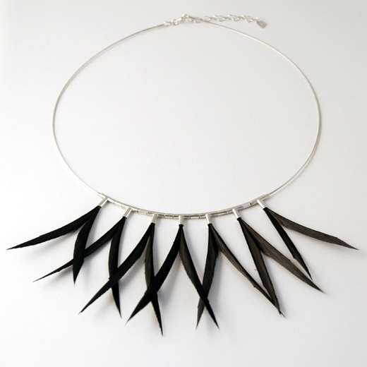 Black 7 PIece Symmetrical Necklace