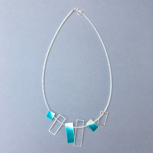 Deep Turquoise Scatter necklace entire necklace