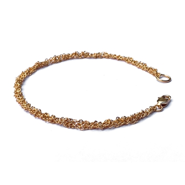 Gold Plated Crochet Chain Bracelet