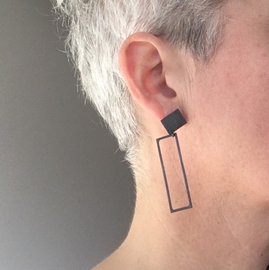 Two Rectangles earrings