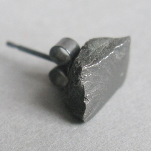 Small oxidised stone earrings