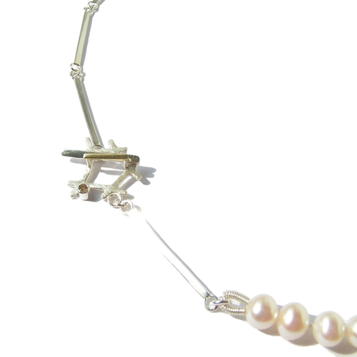 Mini rutile formation necklace - clasp closed