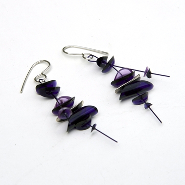 Purple medium earrings