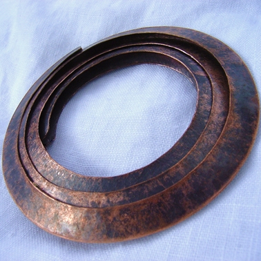Circle copper brooch