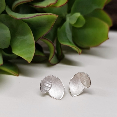 Small Orchid leaf earrings
