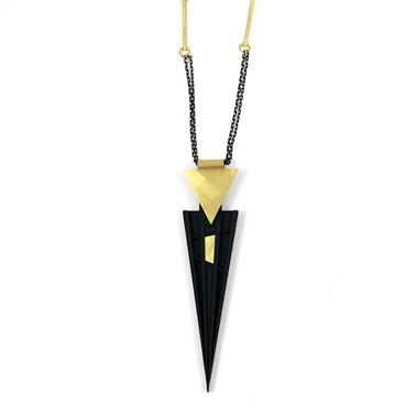 Vibe Long Chain Triangle Pendant Necklace