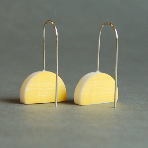 yellow eclipse earrings