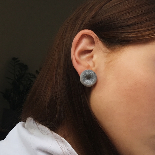 Doughnut Earrings - worn