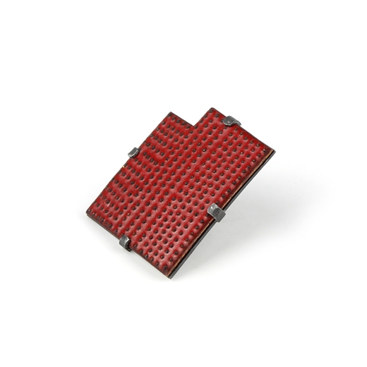 Small red field pin - side