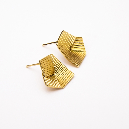 Lines in Motion Earrings - side view