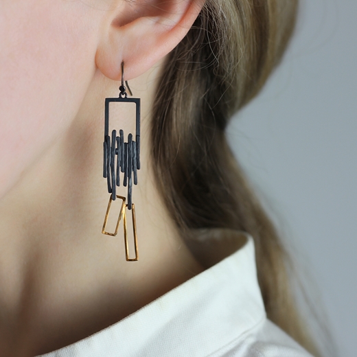 Wabi Sabi earrings - worn