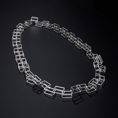 Silver Frame Necklace by Mariko Sumioka