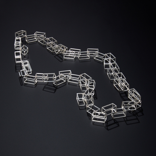 Silver Frame Necklace by Mariko Sumioka