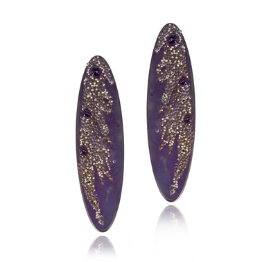 The Silk Road Purple Titanium Earrings