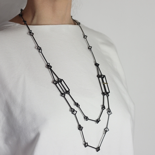 Lantern chain necklace - worn