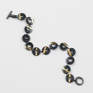 Stripe Torus Link Bracelet