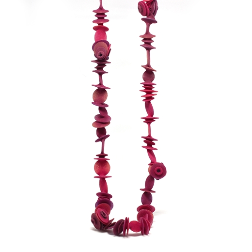 Blossom Necklace Red/Pink - long