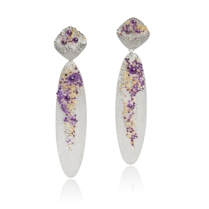 Purple Blossom Earrings