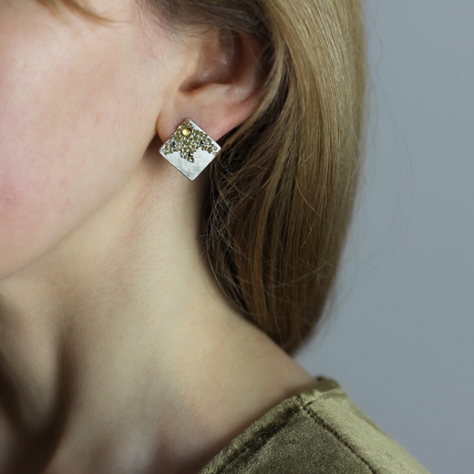 Sun Square Earrings