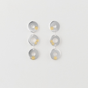 Dots Trio Torus Link Earrings