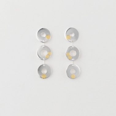 Dots Trio Torus Link Earrings