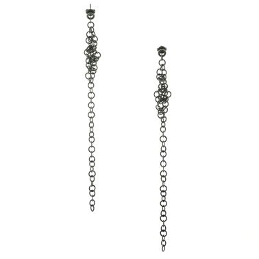 Darrow earrings oxidised silver