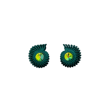 Ammonite Studs Green