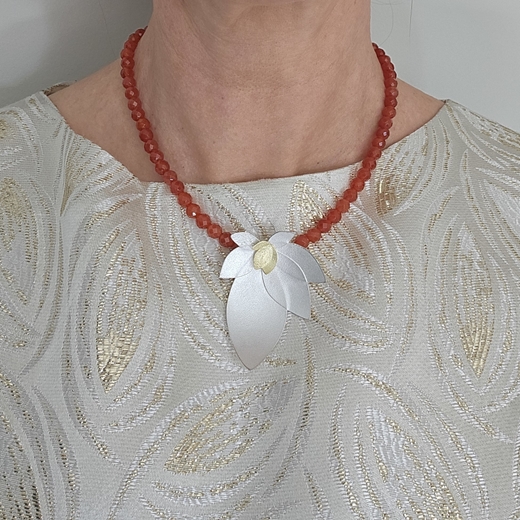 autumn light necklace on 2