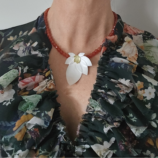 autumn light necklace on