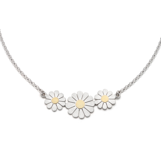Triple daisy necklace