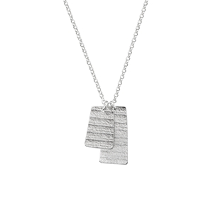 Double strip necklace in silver