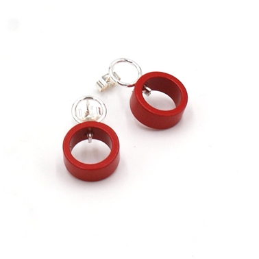 Small Red Solaris Studs