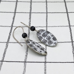 Enamelled Earring with Bead