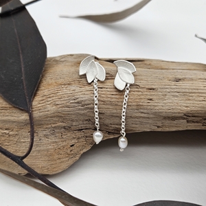 eucalyptus leaves drop earrings