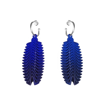 Feather Earrings - BLue