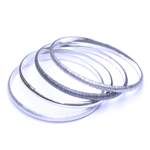 Set of 4 Duotex Bangles oval