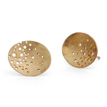 9ct gold oval earrings