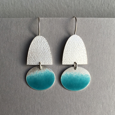Half oval hook with Deep Turquoise oval