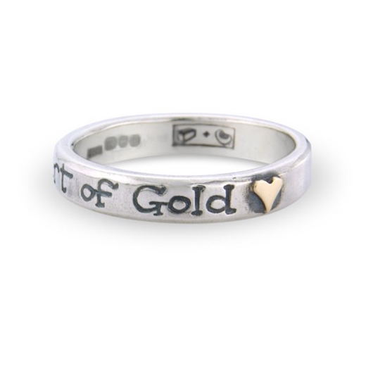 Heart of Gold Band Ring 2