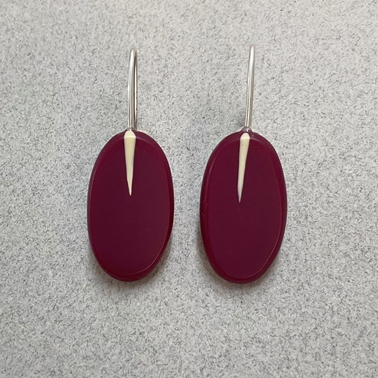 Claret oval drops