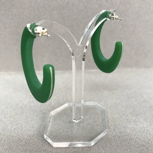 Green open back hoops