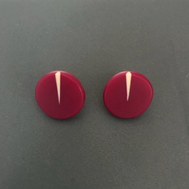 Claret circle studs