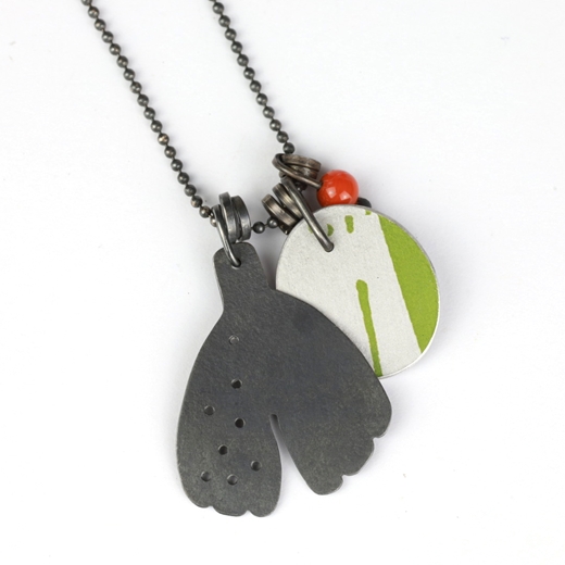 Pattern Pendant with Leaf - Back