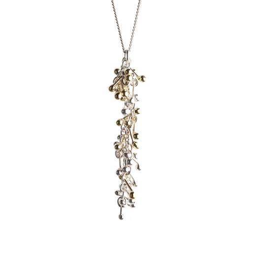 Silver and Gold Drop Necklace | Necklaces / Pendants by Yen