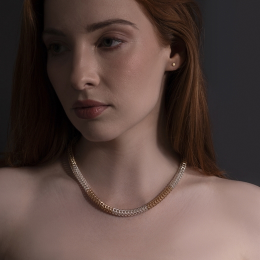 Arran necklace on body