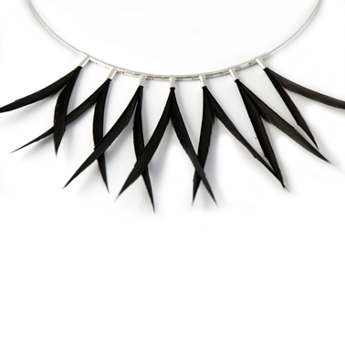 Black 7 Piece Symmetrical Necklace